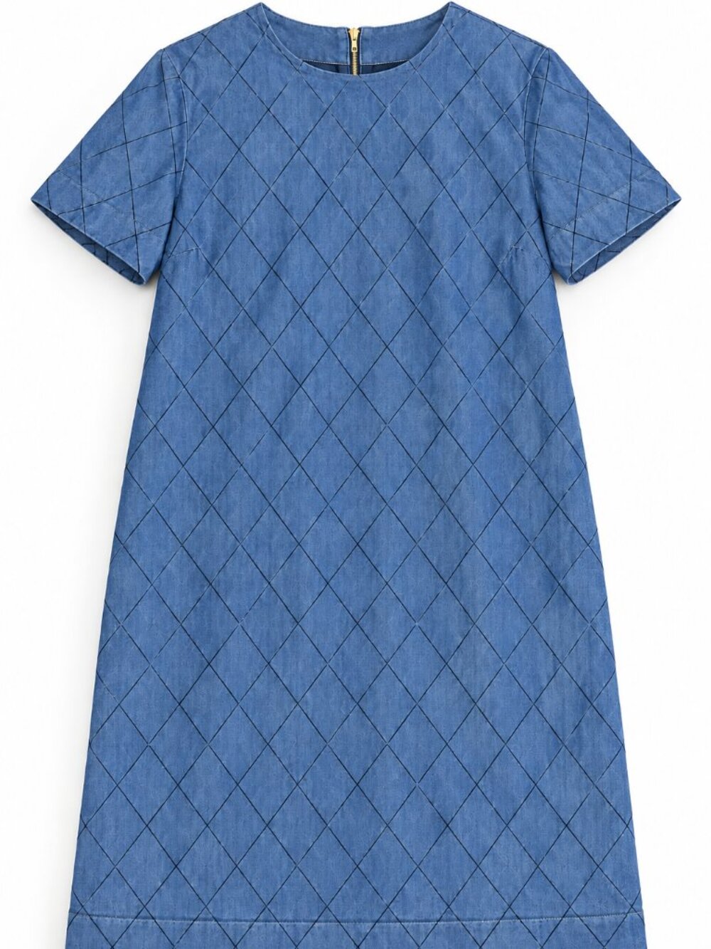Kate Spade Blue Diamond Print Shift Dress Short Sleeve Women’s Size 2